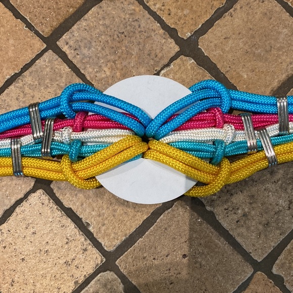 Vintage Colorful Braided Twisted Belt - Picture 4 of 10